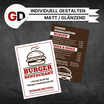 Produktbild Flyer DIN A6 Burger - Alex