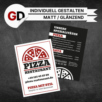 Produktbild Flyer DIN A6 Pizza - Alex
